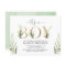 Greenery baby shower It's a boy green gold foliage