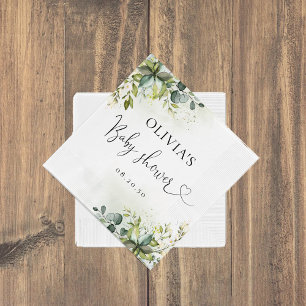 Greenery Baby Shower Paper Napkin