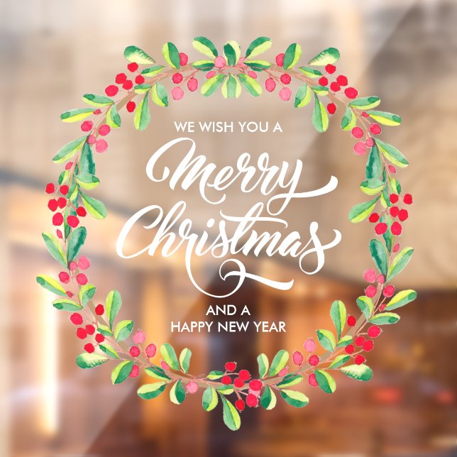 Greenery Berries Wreath Merry Christmas  (Sheet 2)