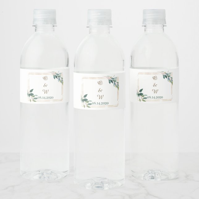 Greenery Beverage Label Set (Bottles)