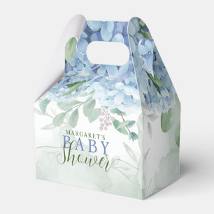Greenery Blue hydrangea Its a Boy Baby Shower Favour Box