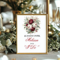 Greenery Blush Burgundy Dais Until I Do Sign