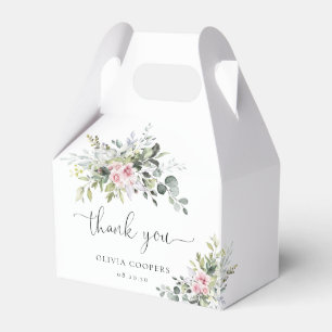 Greenery Blush Pink Baby Shower Favour Box
