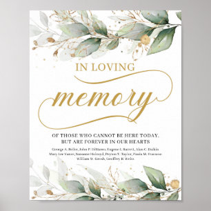Greenery boho eucalyptus in loving memory sign
