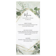 Greenery boho gold geometric watercolour wedding
