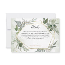 Greenery boho gold geometric wedding details