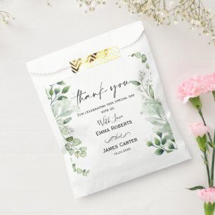 Greenery Boho Leaf Favour Boxes Bag