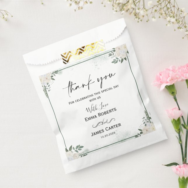 Greenery Boho Leaf Favour Boxes Bag (Sealed)