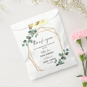 Greenery Boho Leaf Favour Boxes Bag