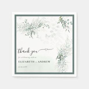 Greenery Boho Wedding Napkin