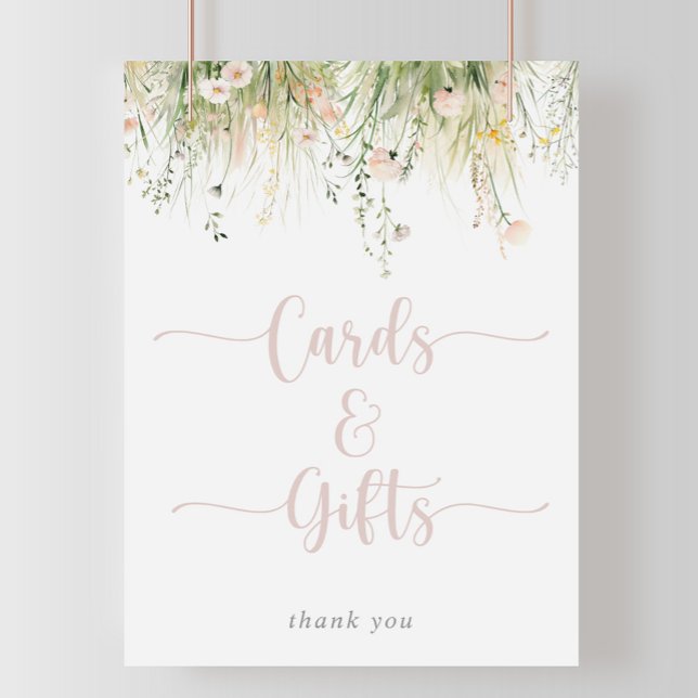 Greenery Boho Wildflower Cards and Gifts Sign (Creator Uploaded)