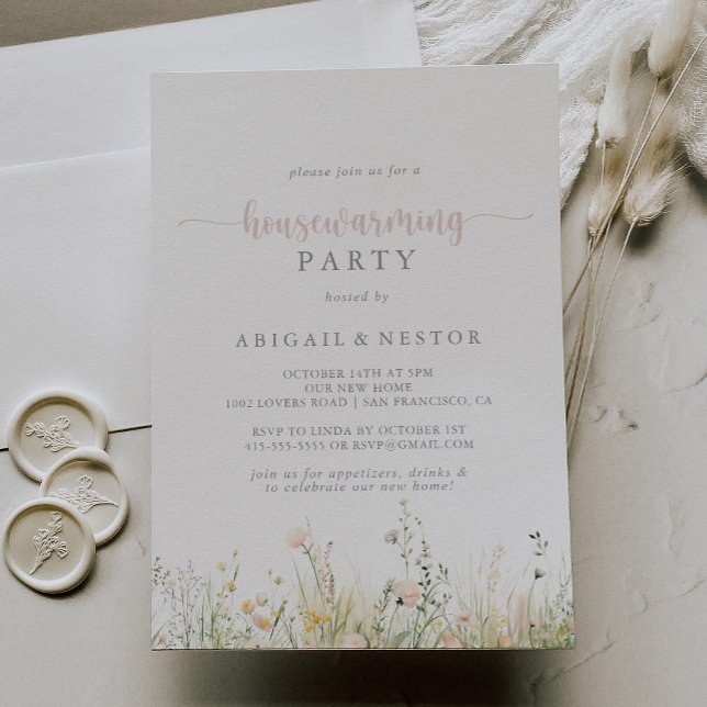 Greenery Boho Wildflower Housewarming Party  Invitation (Creator Uploaded)