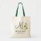 Greenery Botanical Floral Bridesmaid Tote Bag