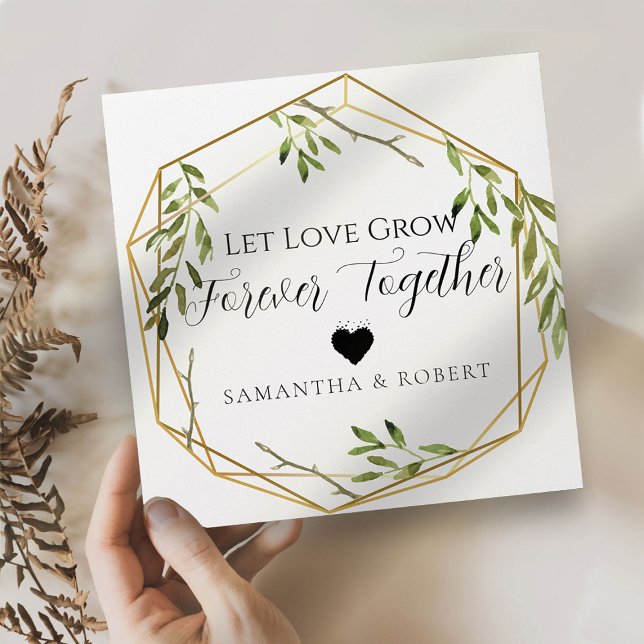 Greenery Botanical Wedding Bridal Favour Seeds Envelope (Creator Uploaded)