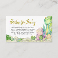 Greenery Boy Dinosaur Baby Shower Books for Baby