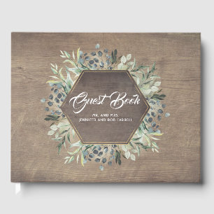 Greenery Branches Rustic Country Wedding Guest Book