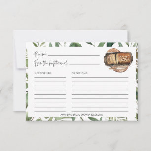 Greenery Bread Kitchen Bridal Shower Recipe Cards