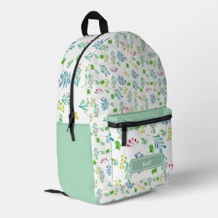 Greenery Breeze Custom Print Cut Sew Bag