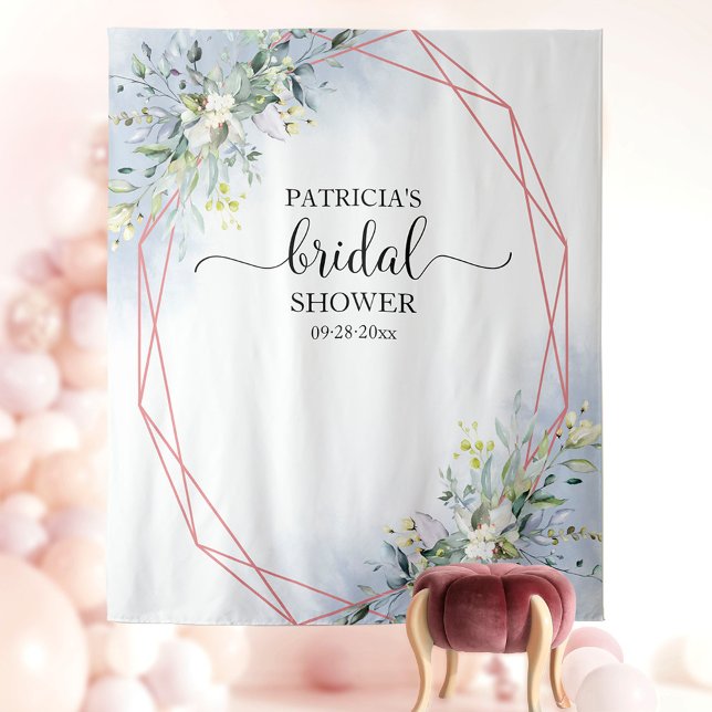 Greenery Bridal Shower Backdrop Photo Prop Tapestry (Creator Uploaded)