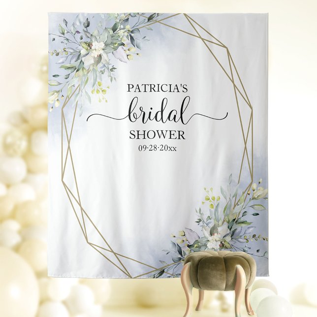 Greenery Bridal Shower Backdrop Photo Prop Tapestry (Creator Uploaded)