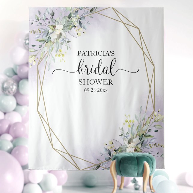 Greenery Bridal Shower Backdrop Photo Prop Tapestry (Creator Uploaded)