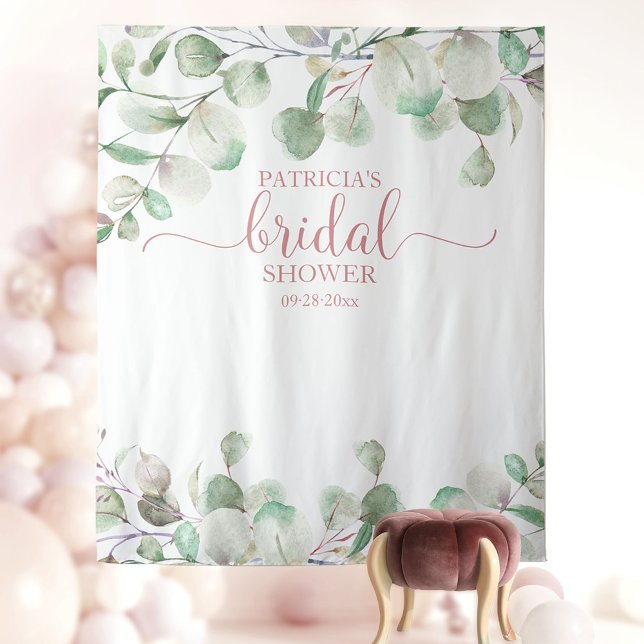 Greenery Bridal Shower Backdrop Photo Prop Tapestry (Creator Uploaded)
