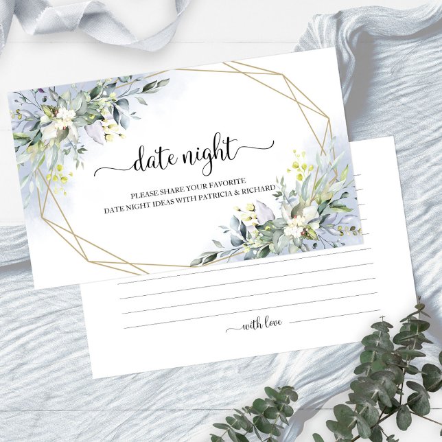 Greenery Bridal Shower Date Night Jar Cards (Creator Uploaded)