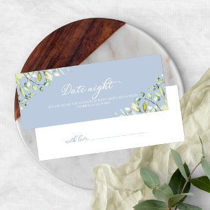 Greenery Bridal Shower Date Night Jar Cards