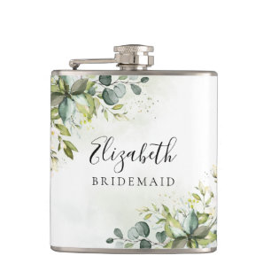 Greenery Bridal Shower Flask