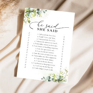 Greenery Bridal Shower Game