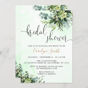 Greenery Bridal Shower Invitation