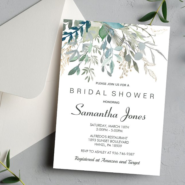 Greenery Bridal Shower Invitation (Creator Uploaded)