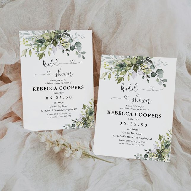 Greenery Bridal Shower Invitation (Creator Uploaded)