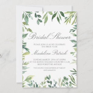 Greenery Bridal Shower Invitation