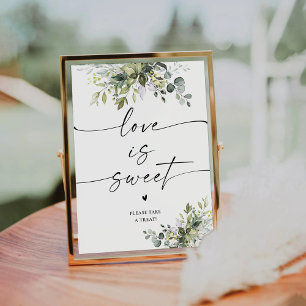 Greenery Bridal Shower Love Is Sweet Sign