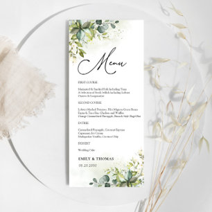 Greenery Bridal Shower Menu
