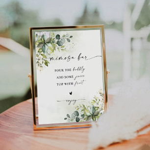 Greenery Bridal Shower Mimosa Bar Sign