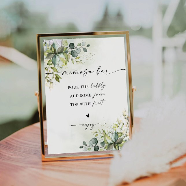 Greenery Bridal Shower Mimosa Bar Sign (Creator Uploaded)
