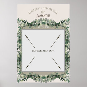 Greenery Bridal ShowerPortable Photo Booth Poster