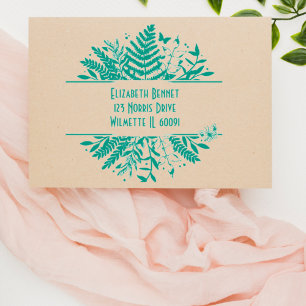 Greenery butterflies self-inking stamp