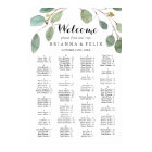 Greenery Calligraphy Alphabetical Seating Chart