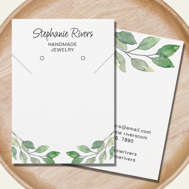 Greenery Calligraphy Jewellery Display Card (Creator Uploaded)