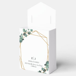 Greenery Chic Wedding Favour Boxes