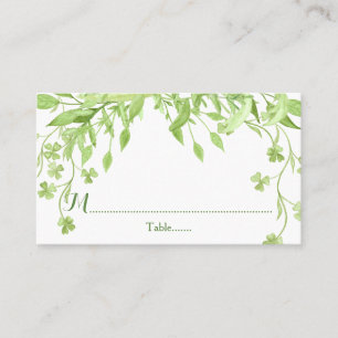 Greenery Clover Floral Wedding Place Cards