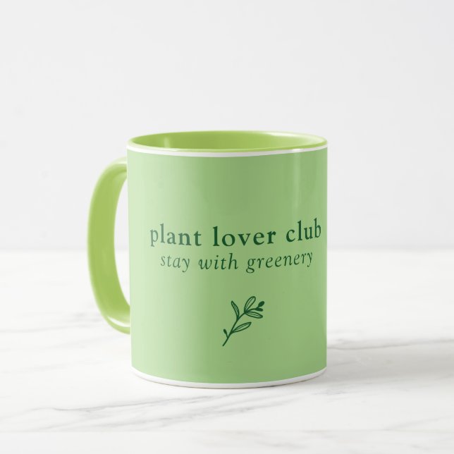 Greenery club mug (Front Left)