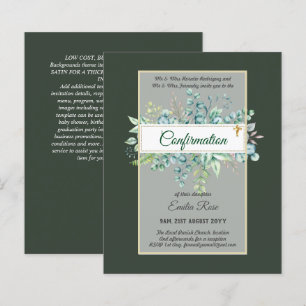 Greenery CONFIRMATION Invite Modern Double Sided