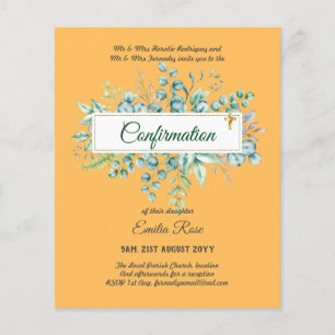 Greenery CONFIRMATION Invite Modern Double Sided Flyer
