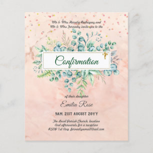 Greenery CONFIRMATION Invite Modern Double Sided Flyer