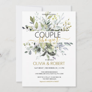 Greenery Couple Shower Invitation