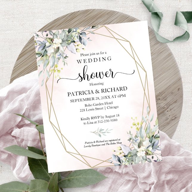 Greenery Couples Shower Budget Invitation (Creator Uploaded)